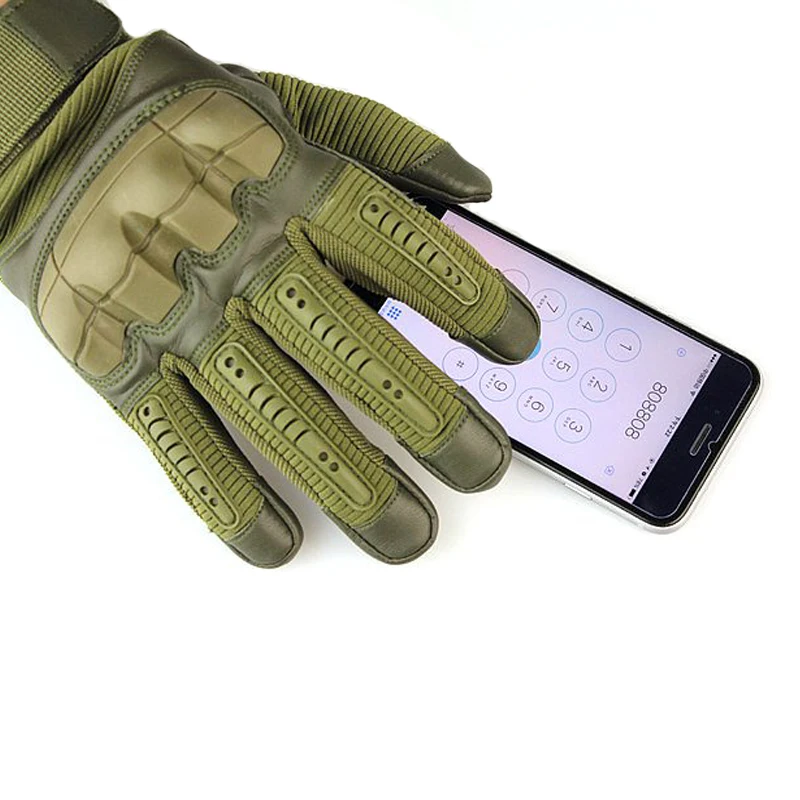 Full Finger Rubber Knuckle Armed Gloves Military Airsoft Hunting Shooting Paintball Tactical Gloves Touch Screen Sport Gloves