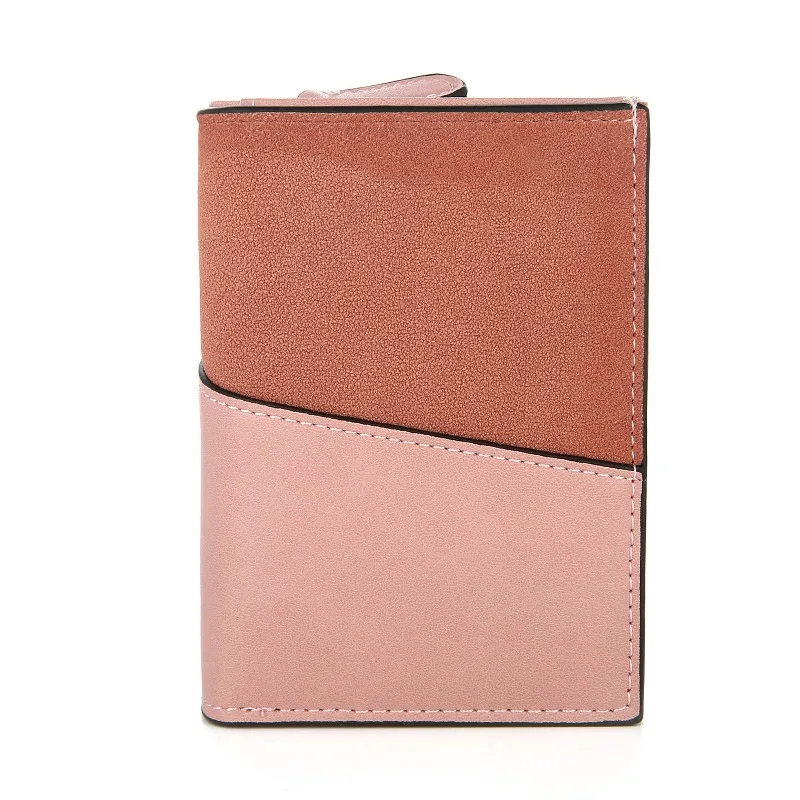 2018 New Patchwork PU Leather Business Card Case Women Card Wallet ID