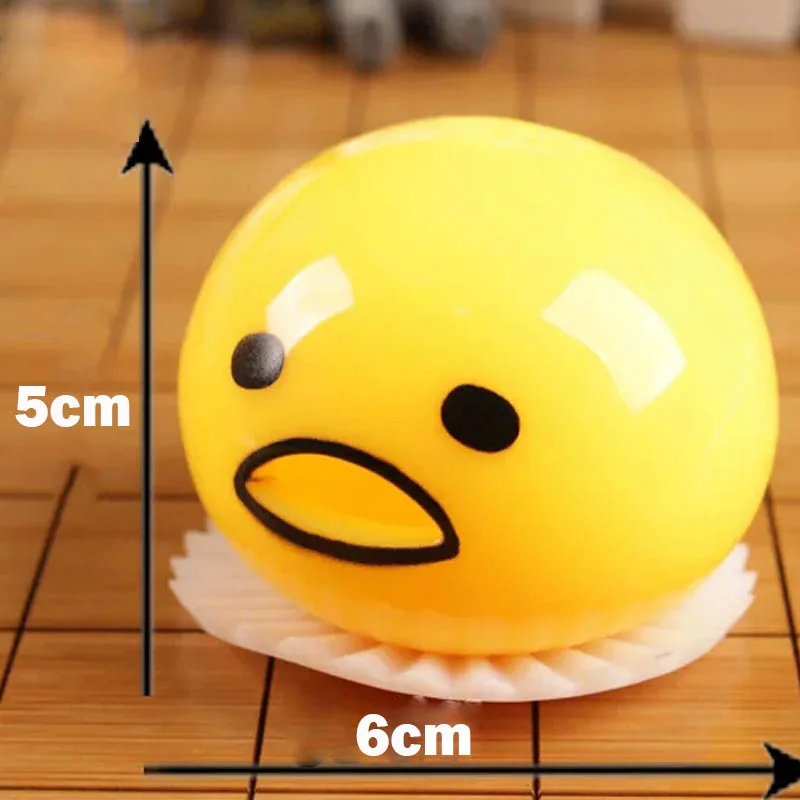 Hot Sell Vomiting Egg Yolk Anti Stress Toys Lazy Yolk Brother Decompression Creative Prank Gifts Novelty Toys Dropshipping 2022 mesh stress ball
