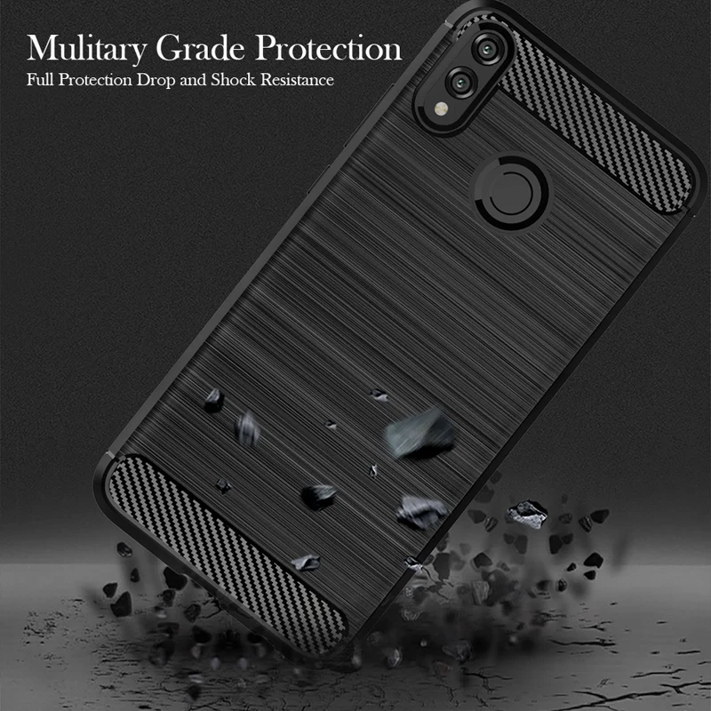 

Huawei P Smart Case Cover P Smart TPU Silicone Bumper Anti-Shock Soft Carbon Fiber Phone Cases For Huawei Nova Lite 2/Enjoy 7S