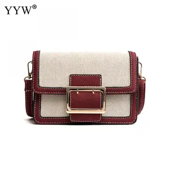 

YYW Hot Sales New Leather Square Buckle Shoulder Handbag Simple Fashion Zipper Sandwich Retro Shoulder Messenger Bag