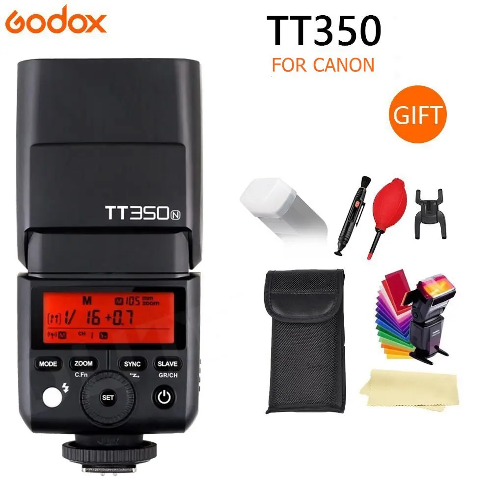 Godox Mini Speedlite TT350C TT350N TT350S TT350F TT350O вспышка камеры ttl HSS GN36 для Canon Nikon sony Fuji Olympus DSLR камеры - Цвет: for canon