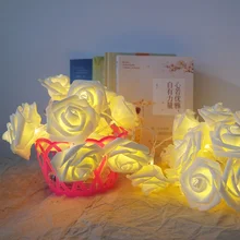 5 м 40 розы гирлянда с светодиодный светильник для свадьбы события вечерние светильник украшения, цветочный светильник decortive, детский ночной Светильник