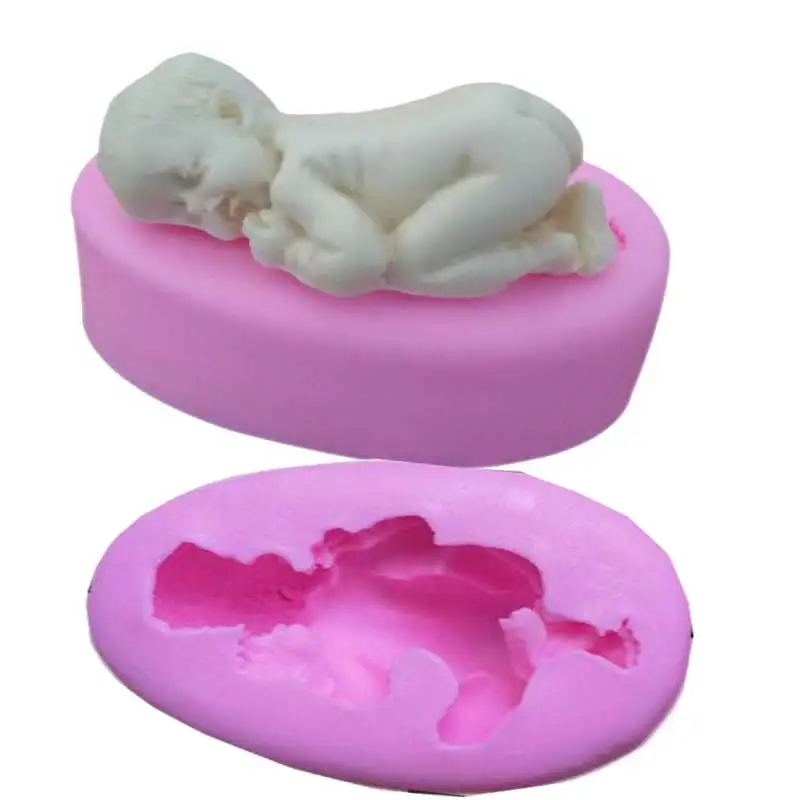 1PC Lot Silicone Baby Cake Molds Newest Design Newborn Infants Baby 3D Silicone Cake Molds Hand