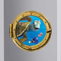 Найти Дори Немо морская черепаха Sealife рыбы стены таблички для декора детской комнаты Diy 3d наклейки окна стены Книги по искусству съемный