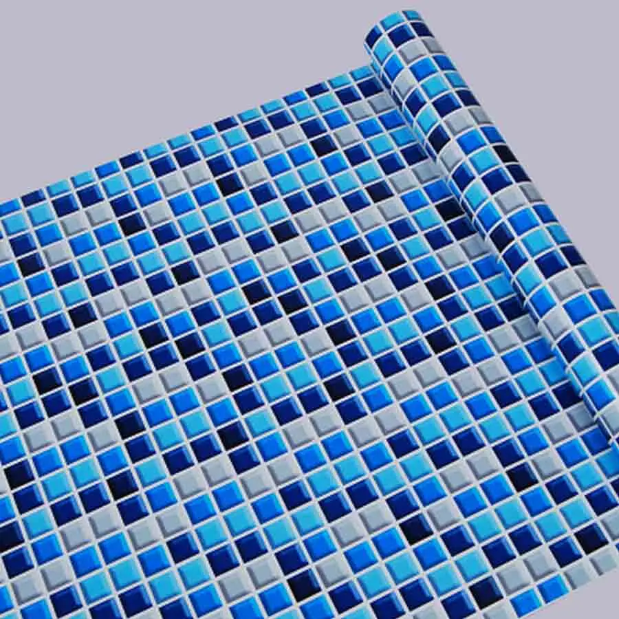 45cmX5m Waterproof Wall Paper Mosaic Tile Vinyl self adhesive Wallpaper for Bathroom Kitchen Wall Sticker Oil Heat Resistance 45cmX5m Waterproof Wall Paper Mosaic Tile Vinyl self adhesive Wallpaper for Bathroom Kitchen Wall Sticker Oil Heat Resistance