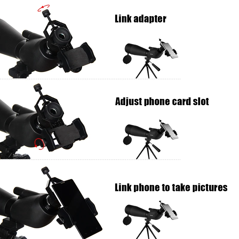 Universal Telescope Phone Adapter Mount Holder for Binoculars Monocular Spotting Scope Microscope BHD2