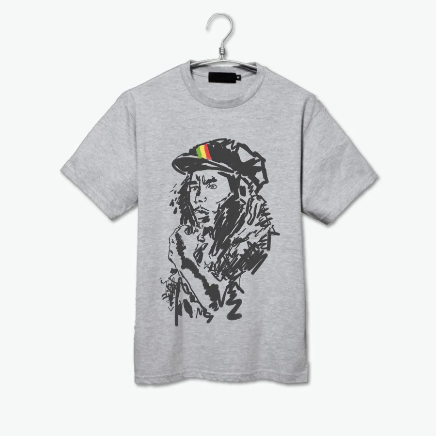 Bob Marley Gaya Gambar Tangan Reggae Rasta Roh Akar Pria Wanita Tee Bob Marley Gaya Gambar Tangan Reggae Rasta Roh Akar Pria Wanita Tee