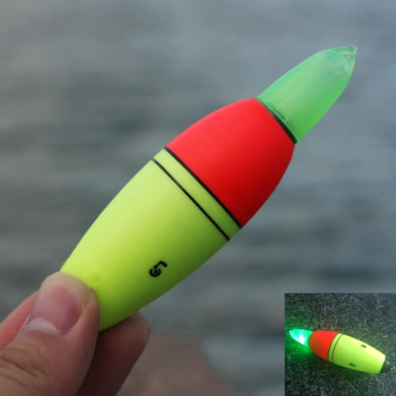 ليلة الصيد يطفو مضيئة إيفا رغوة نوع الصيد تعويم الإلكترونية مصباح LED متوهج ينحني ضوء عصا بوبر العوامة 88 YS-B