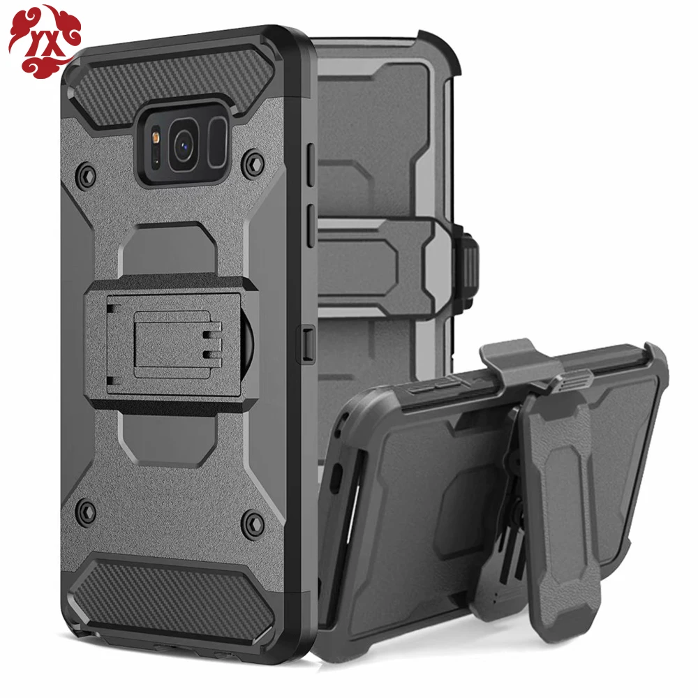 

Armor Cover For Samsung Galaxy S8 S9 S10 Plus S10E Note 8 9 S7 edge Shockproof Hard Stand Holder Full Body Belt Clip Case Shell