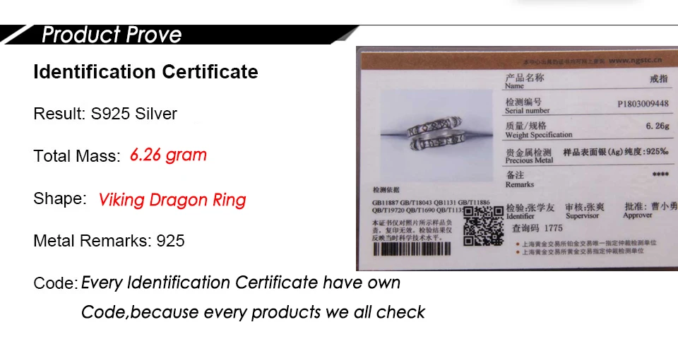 Najtaniej Prawdziwe 925 Sterling Silver smok Viking Rune pierścień regulowany z Viking box