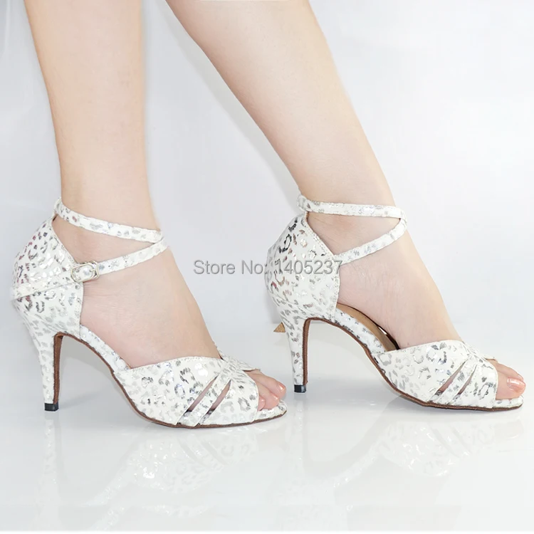 white ballroom dance shoes