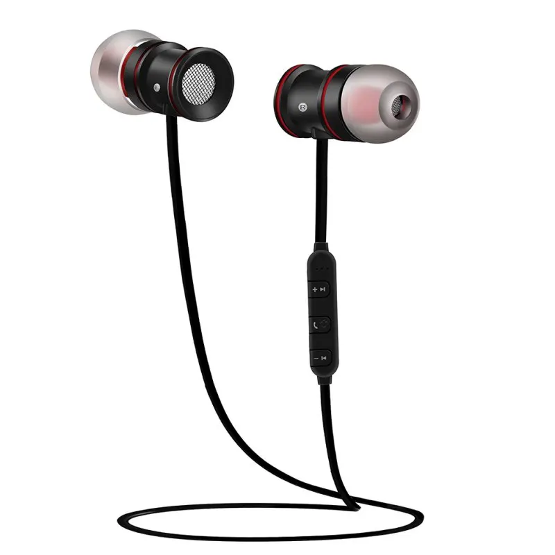 Metal Earbud Headset Bluetooth Stereo Sports Headset Wireless