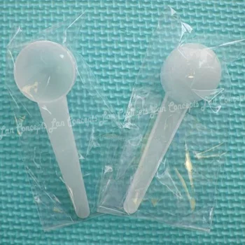 

7.5g / 15ML with individual packing Plastic Measuring Scoop PP Spoon for medical milk powder - white 200pcs/lot Free shipping