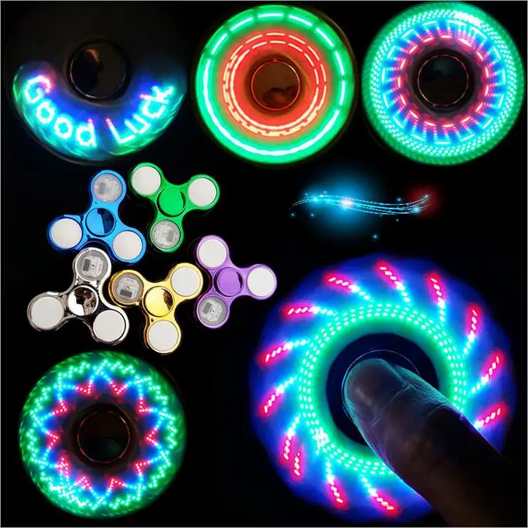 

Unisex Light Fidget Spinner Led Stress Hand Spinners Figet Spiner Cube EDC Anti-stress Finger Spinner Autism boy Hand spinner