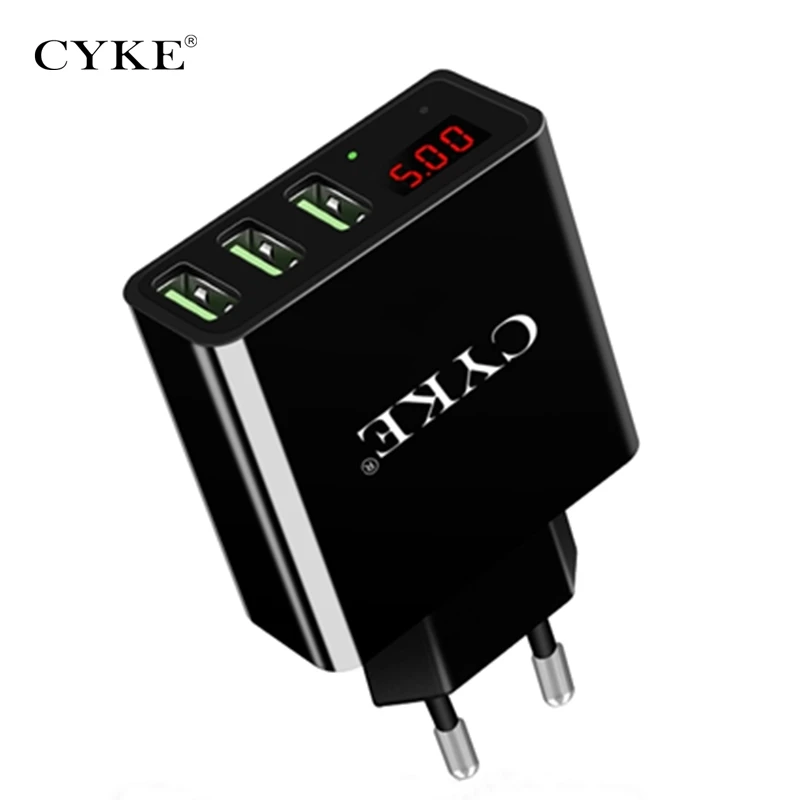 

CYKE 15W Smart Charging Mobile Cell Phone Charger For Xiaomi Redmi 5 Plus 4X Nokia Smartphone USB Wall Chargers LED Display