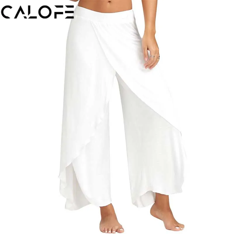 

CALOFE 2018 Loose Yoga Pants Women Fitness Gym Sport Leggings Wide Leg Running Pants Workout Apparel Athletic Pants