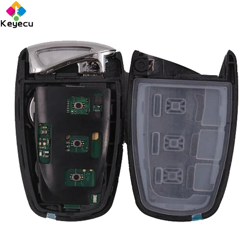Сменный смарт ключ KEYECU 3 кнопки 433 МГц ID46 брелок для Hyundai Santa Fe 2012 2015 FCC ID: 95440 2W500|Ключ