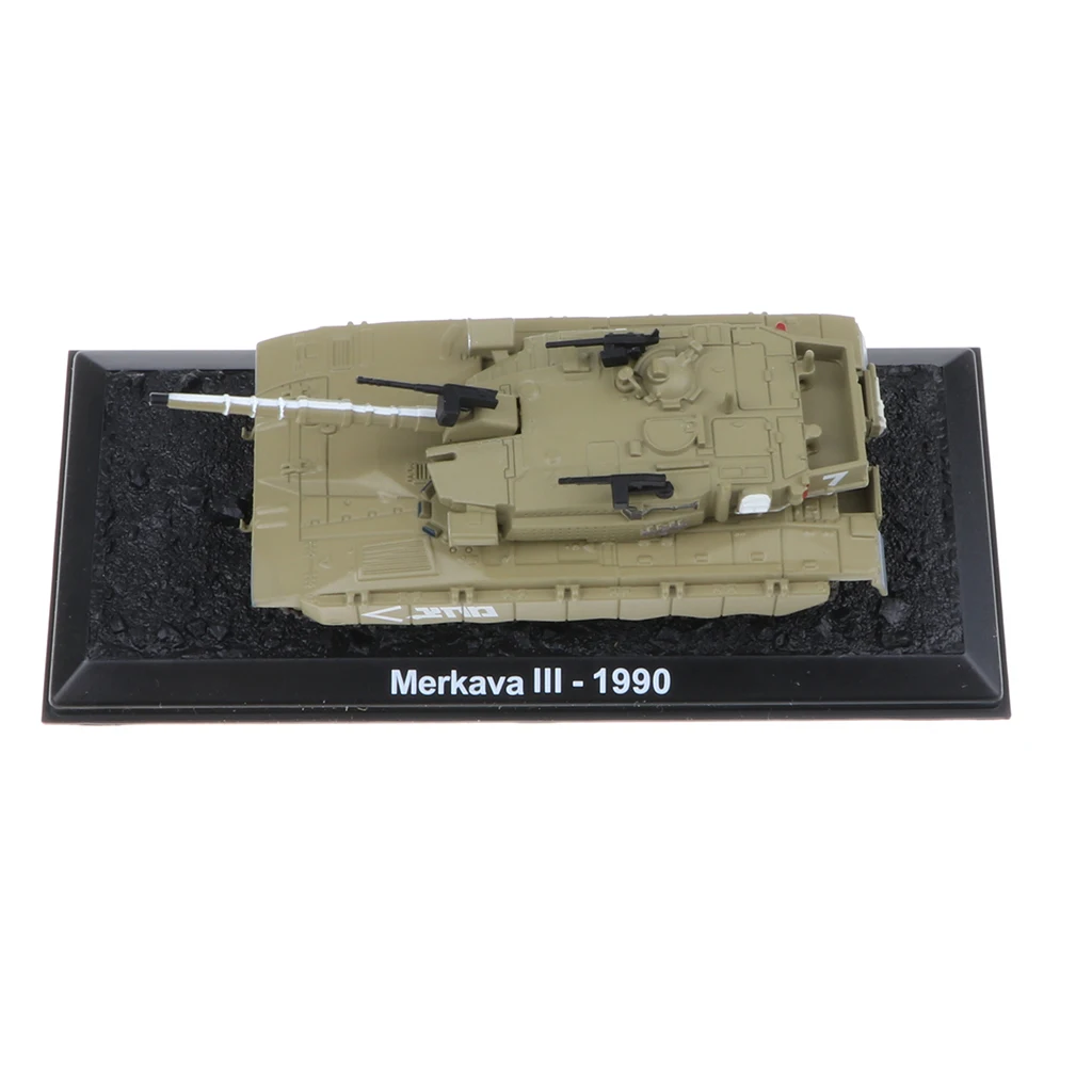 1:72 WWII Battlefield Military Merkava III-1990 Diecast Army Tank Vehicle Model Toy Showcase Display