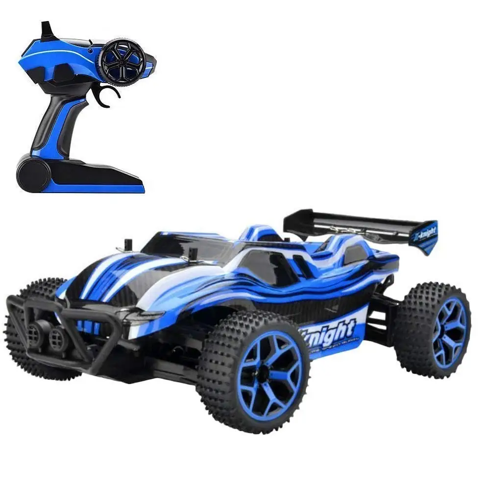 

Rc Cars 1/18 Scale Road Vehicle 2.4GHZ 4WD with High Speed Electric Racing Crawler, Blue with 1 Rechargeable Battery for kids