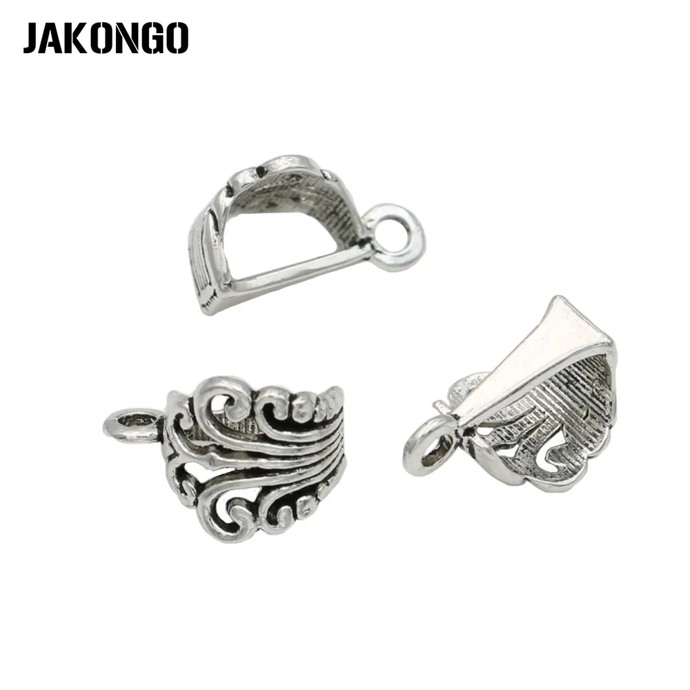 20 шт. посеребренные бусины JAKONGO для изготовления ювелирных изделий браслетов и