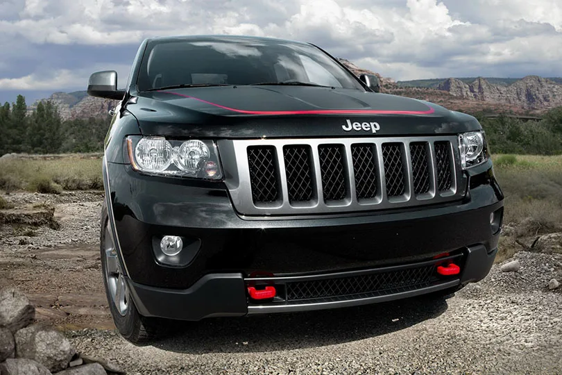 grand cherokee black hood sticker