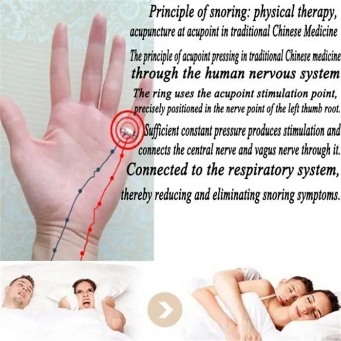 Acupressure Anti Anti Snore Ring Magnetic Therapy Acupressure Treatment Against Snoring Device Snore Stopper Finger Ring Sleep