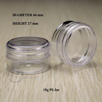 

100pcs 15g Clear Empty Small Plastic Jars Bottles Cosmetic Jar Pot Box with Lids Sample Mini Cream Cosmetic Containers Packaging