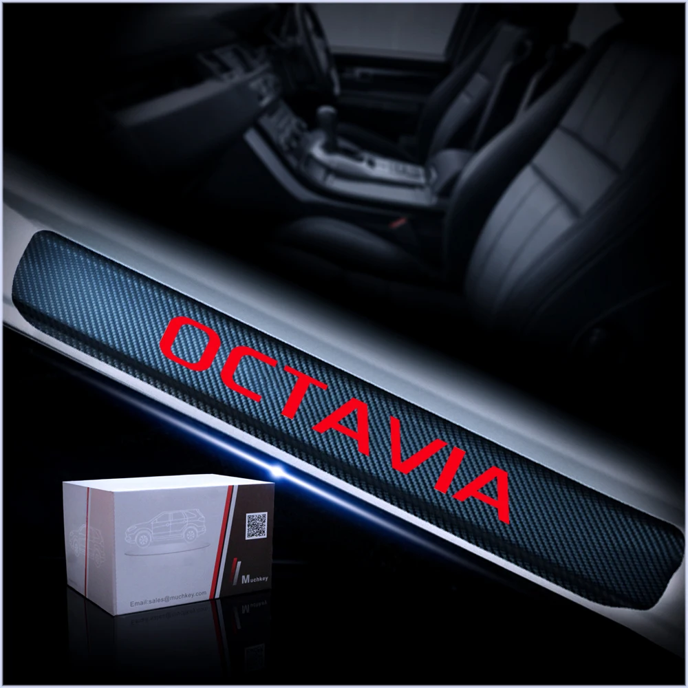 4 шт. наклейки на пороги двери и порога для Skoda Octavia A5 A7 2007 2008 2009 2010 2011 2012 2013|Буксиры