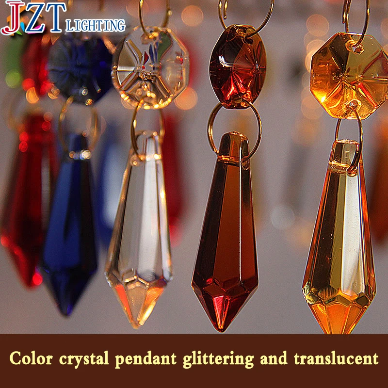 Классический подвесной светильник в богемном стиле M Железный Абажур с резьбой К9