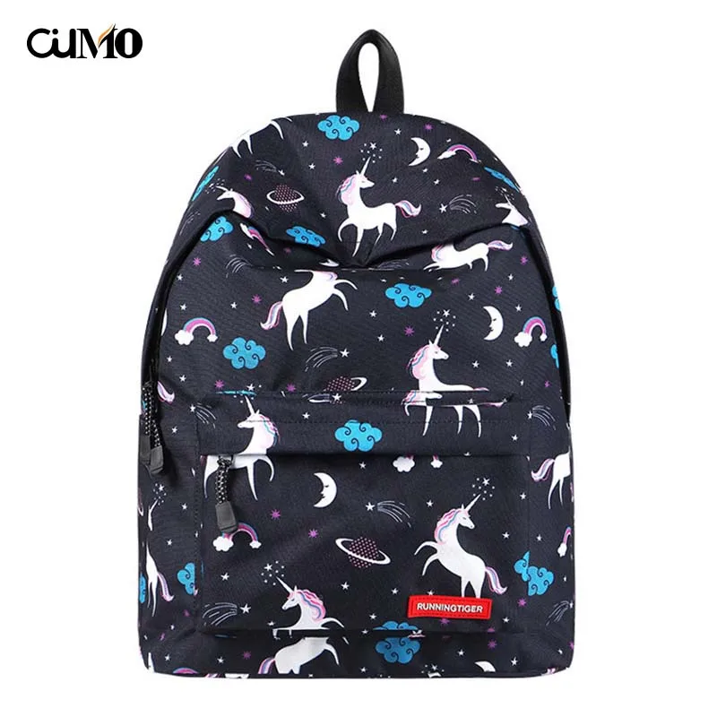 

Ou Mo brand Flamingo Print Mini Bag Women Bag man laptop anti theft backpack feminina backpack middle School student Schoolbag