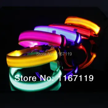 

Wholesale 300pcs/lot Free Shipping Hot sale Safety LED Dog Flashing Collar Pet products 8 colour 4size