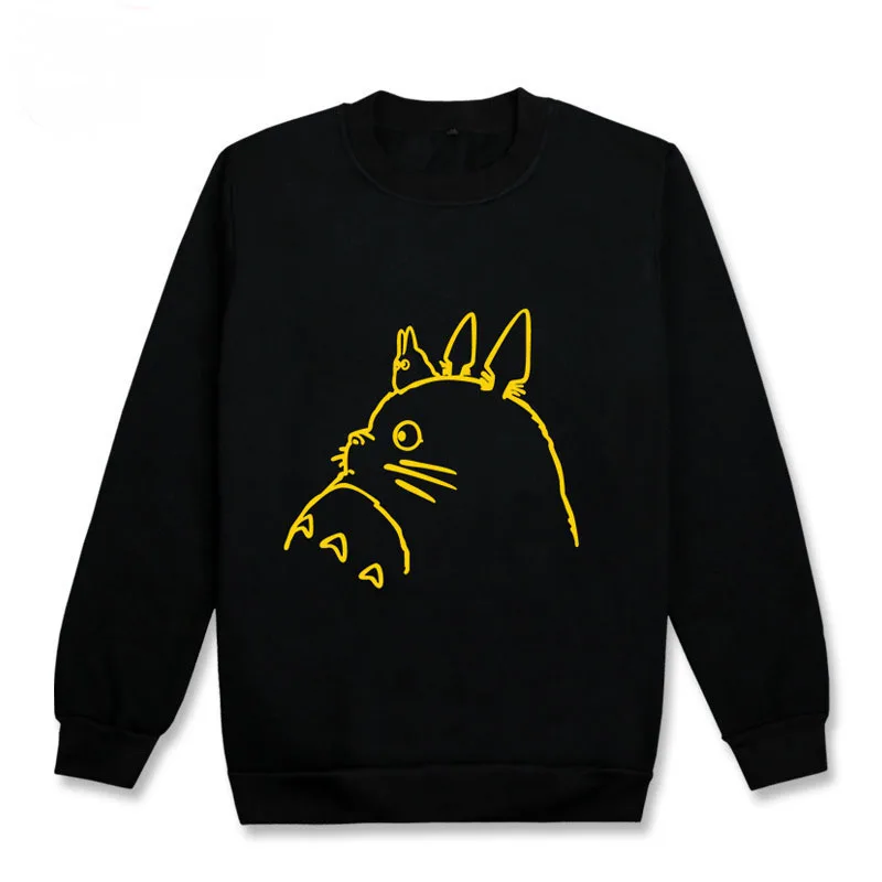 

Anime Women Girls Hoody My Neighbor Totoro Casual Pullover Sweatshirt Long Sleeve Cotton Print Hoodies Thick Clothes
