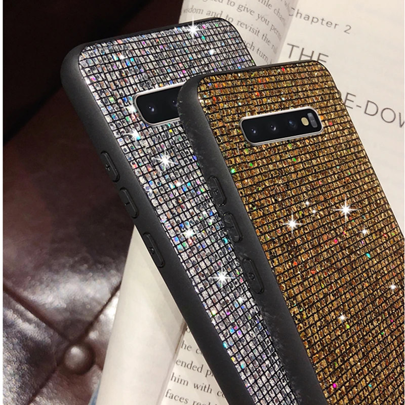 Чехол со стразами для Samsung Galaxy S10 Plus S10e S9 S8 Note 8 9 роскошный блестящий силиконовый