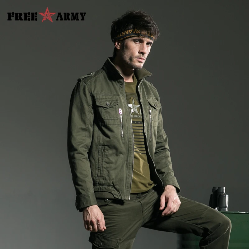 Армейское пальто, военная куртка для мужчин, европейский стиль, металлическая молния, мужское пальто, военные куртки, хлопок, теплая, осень, плюс размер, MS-6190A