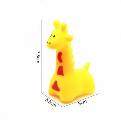 Cute Soft Rubber many animals Duck Float Squeeze Sound Baby Wash Bath Toys Play Animals Toys Kids Bath Toys