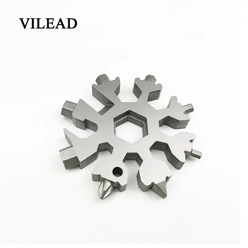 

VILEAD 18-in-1 Multi-function Tool Card Snowflake Octagonal Combination Tool Portable Outdoor Supplies Multi-purpose Wrench