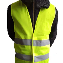 Желтый сигнальный жилет рабочая одежда со светоотражателями для ночной бег велопрогулки Человек ночь Предупреждение рабочая одежда