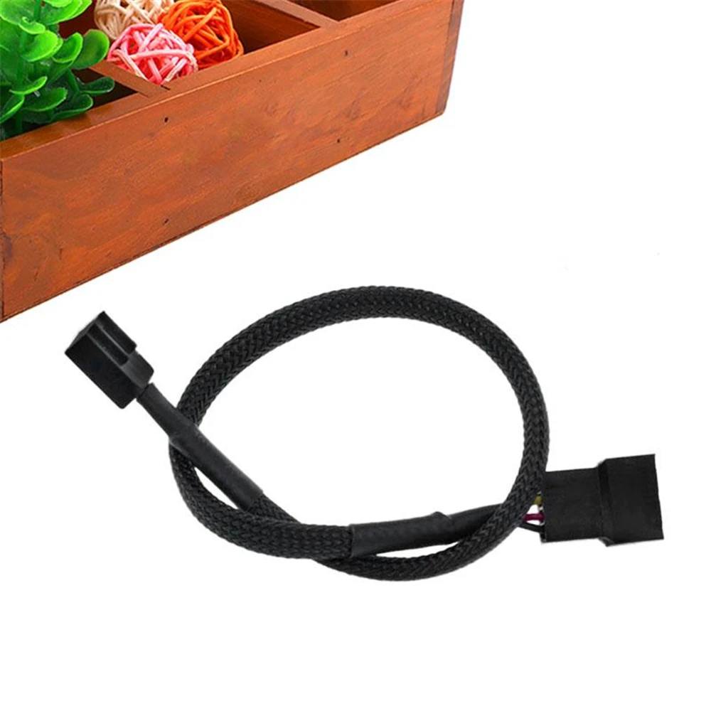 

Gasky High Quality 4 Pin PWM PVC CPU Fan Computer PC 27cm Extension Cable Extended Lead Line Connector Black Accessories