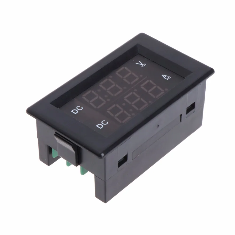 Digital Voltmeter DC 100V 20A Dual Ammeter Volt Amp Gauge Meter Red+Green LED Tester Tools 2 Color Digital Voltmeter DC 100V 20A Dual Ammeter Volt Amp Gauge Meter Red+Green LED Tester Tools 2 Color