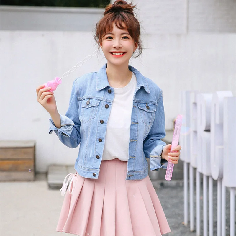 light pink denim jacket womens