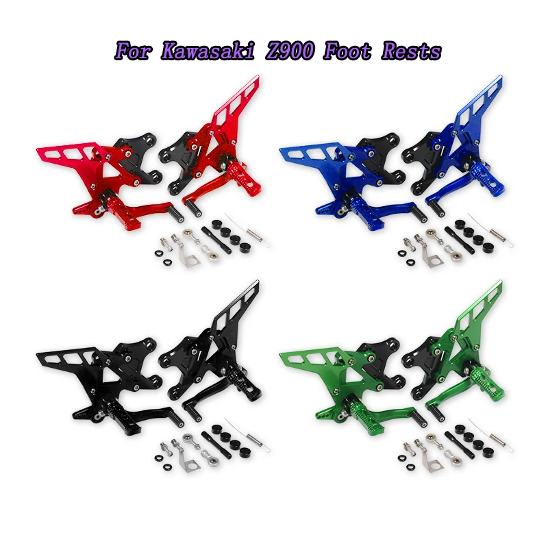

KA For Kawasaki Z900 Stands Z 900 2017 Motorcycle CNC Aluminum Alloy Accessories Adjustable Footrests Rearset Footpegs Foot Rest
