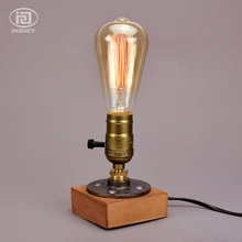 Винтажный Промышленный Эдисон-стол, металлические железные ретро деревянные базовые настольные лампы, прикроватные лампы для спальни, ресторана, кафе, Декор, освещение