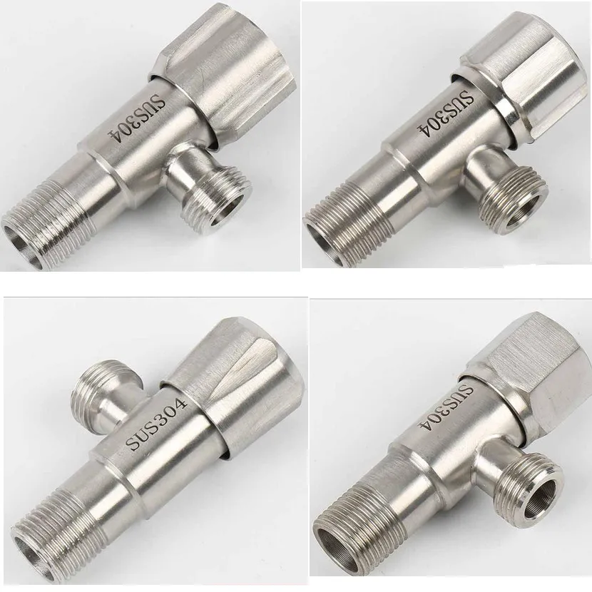 SUS304 Stainless Steel Thickening Water Stop Valve Water Heater Kitchen  Bathroom Toilet Angle Valve