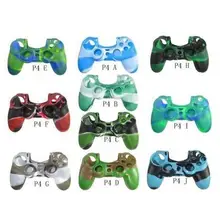 DHL 100 шт./лот Мягкая силиконовая резина Чехол для Play Station DualShock 4 PS4 PRO SLIM контроллер кожи защитный чехол