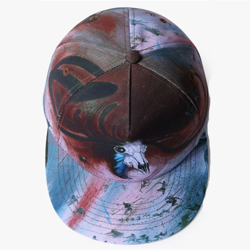 Women Men 3D Printing Baseball Cap Unisex Flat Hop Hip Snapback Caps Fashion Boys Girls Urban Personality Adjustable Hat CP0029 (4)