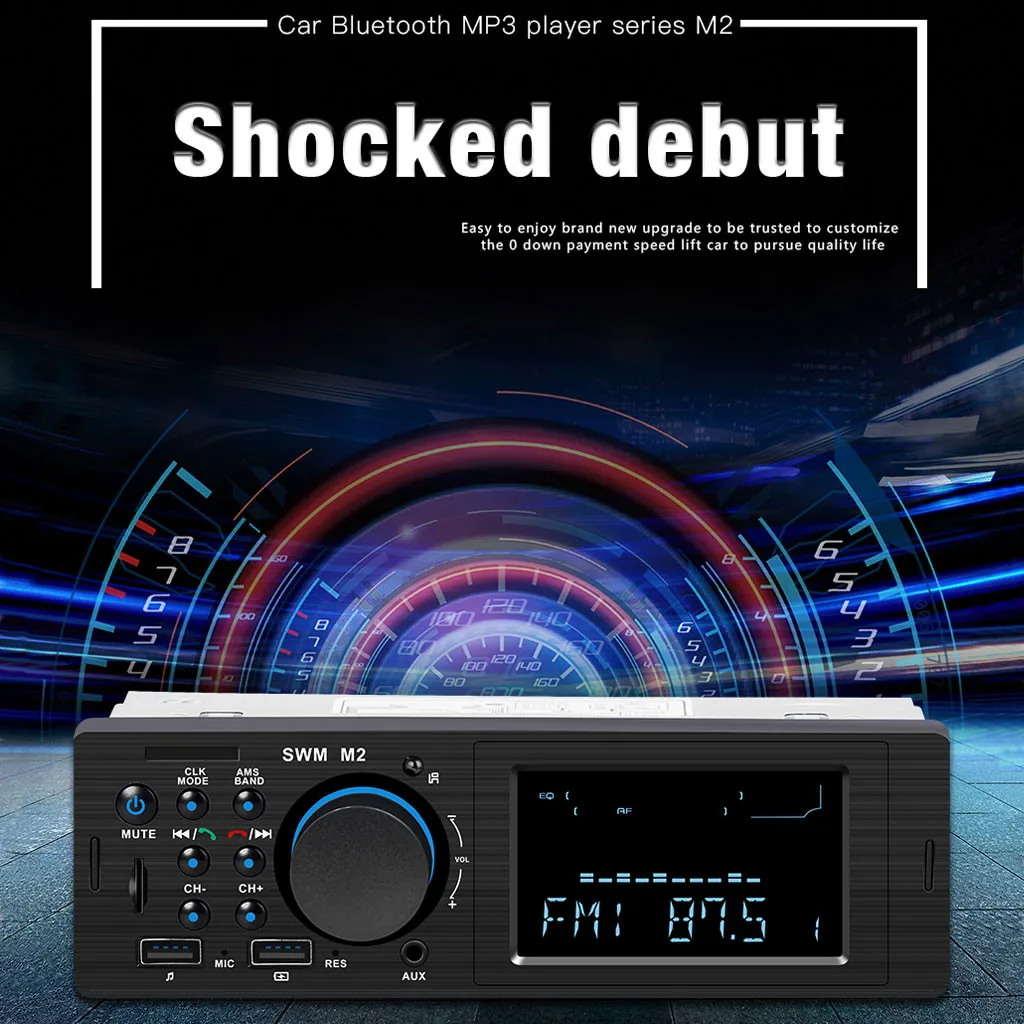

SWM M2 Old School Classic Style Bluetooth Vintage Car Radio MP3 Player Stereo USB AUX Classic Car Stereo Audio #N
