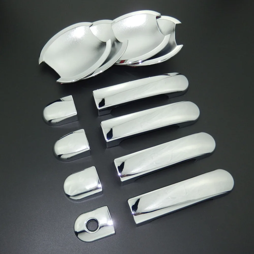 

For Nissan Tiida Versa Latio 2005-2011 Car Styling ABS Chrome Door Handle Cover Trim & Door Bowl Cover 2006 2007 2008 2009 2010