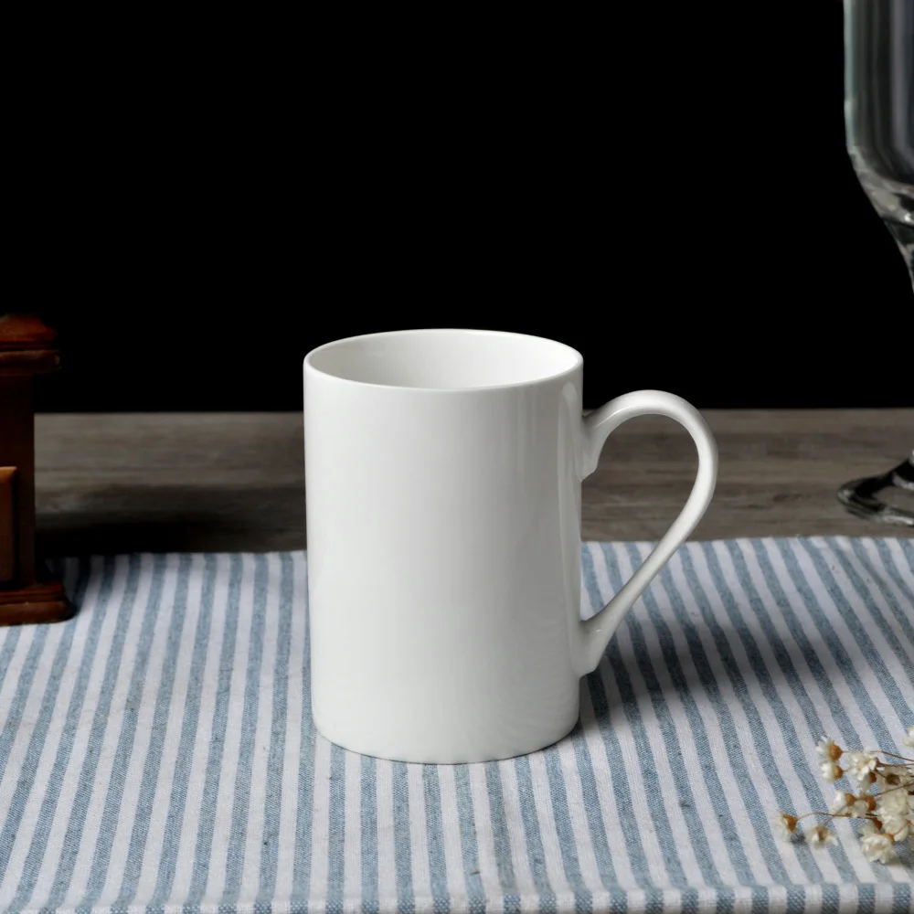 15 шт. керамические простые белые кофейные кружки прямой формы фарфоровые стаканчики для воды посуда для напитков