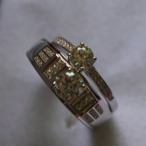 

Vintage His Her Promise Love Rings Simulate Diamond Pair Rings Promise Wedding Anniversary Couple Rings Never Fade
